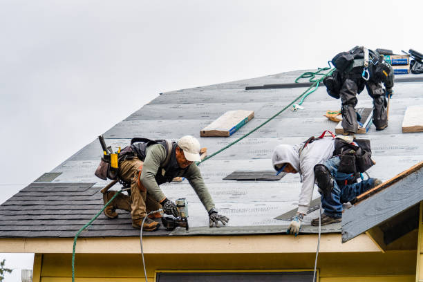 Professional Gutter Installation technician working in Sibley, LA